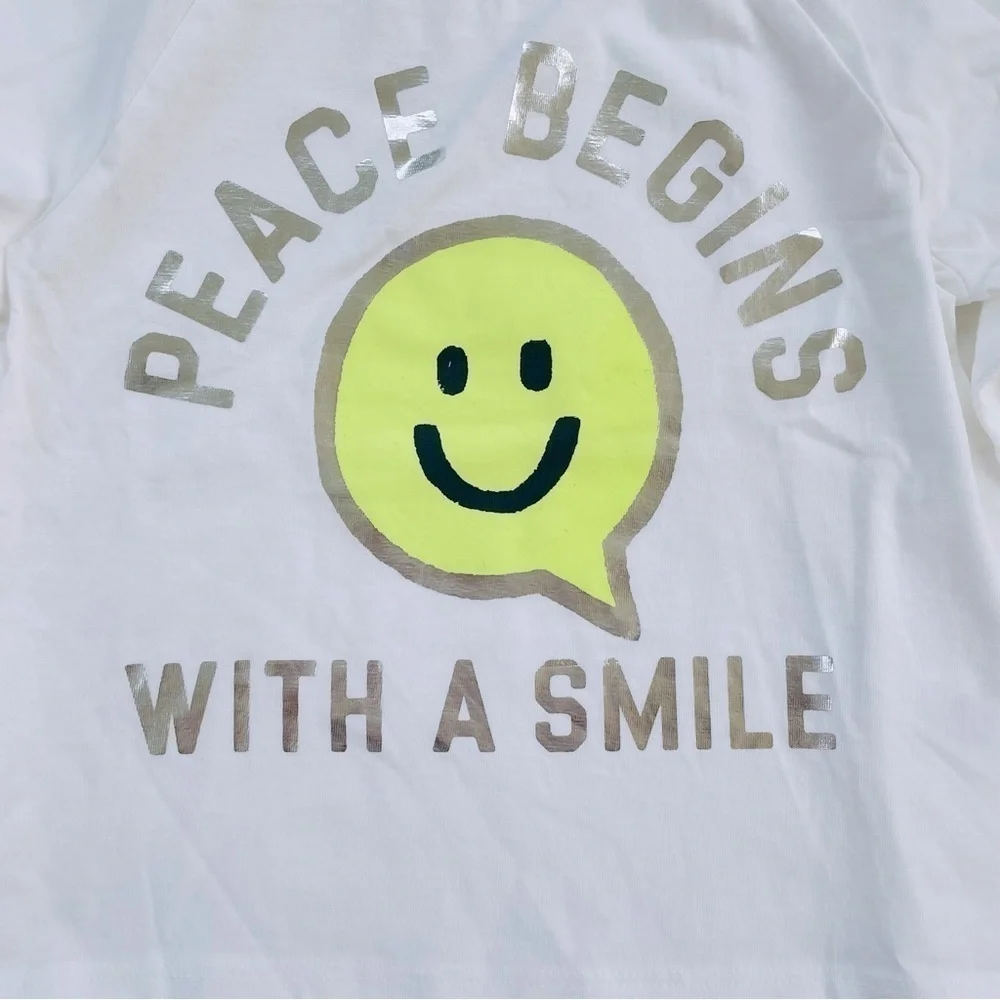 Gymboree Baby Smile White Lightweight Long-sleeve Tee NWT